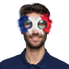 Lunettes de supporter bleu blanc rouge