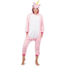 Kigurumi licorne rose adulte