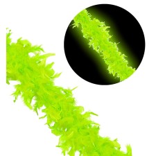 Boa plume vert fluo