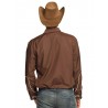 Costume cowboy composé d'une chemise marron