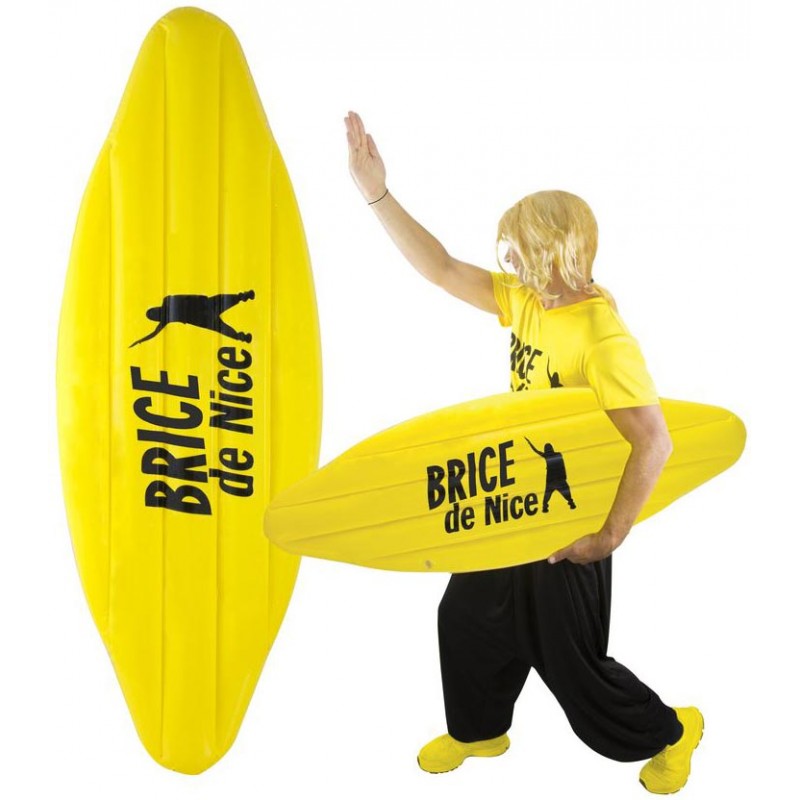 Planche de surfeur Brice de Nice gonflable jaune accessoire