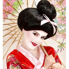 Maquillage blanc Geisha