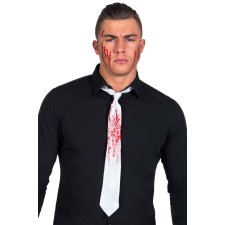 Cravate Halloween avec éclaboussures de sang