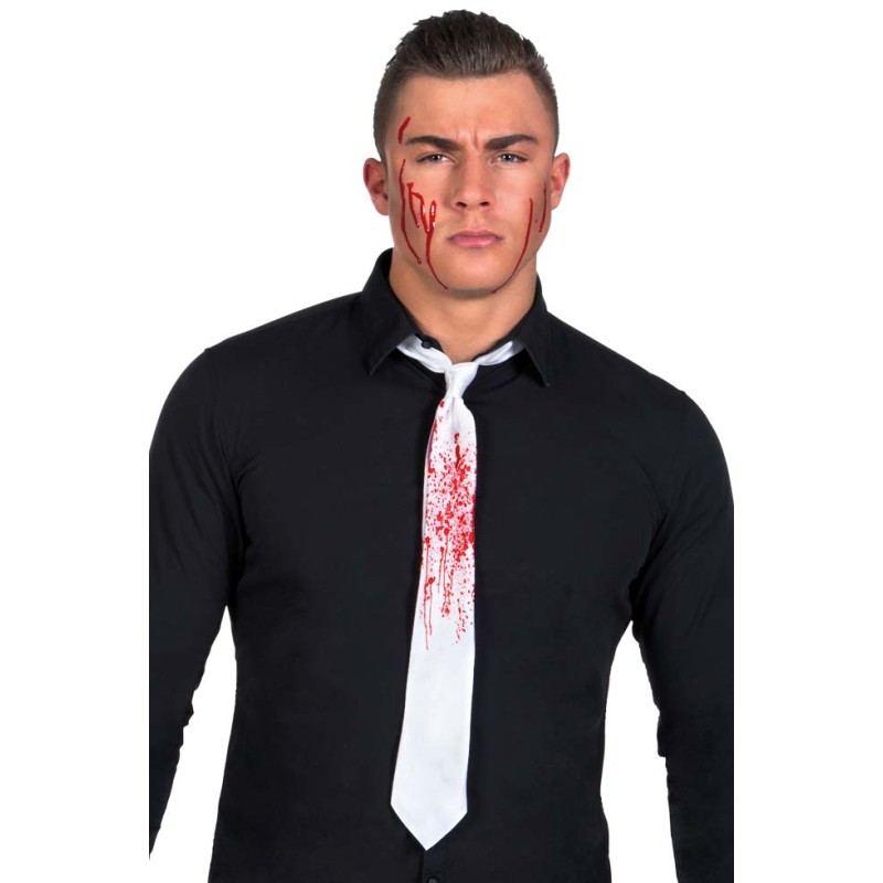 Cravate Halloween avec éclaboussures de sang Cravate Halloween avec éclaboussures de sang