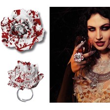 Bague fleur sanglante Halloween