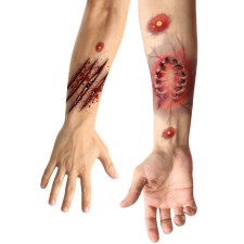 Tatouages éphémères Halloween griffure avec morsure