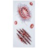 Tatouages temporaires morsure de zombie et griffure Halloween