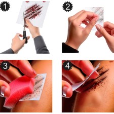 Application tatouage Halloween griffure