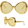 Lunettes disco dorées