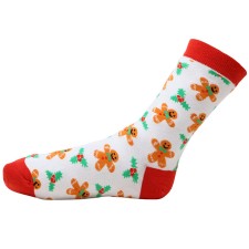 Chaussettes de Noël femme avec bonhommes en pain d'épices