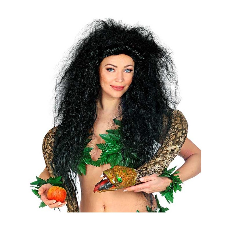 Perruque Femmes Halloween Frange Noir Rouge Mèches Mal Fée