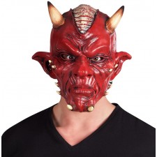 Masque de diable d'Halloween en latex réaliste pour adulte