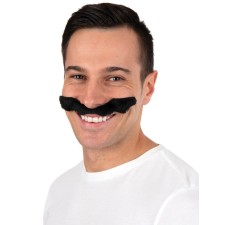Fausse moustache noire pour déguisement de plombier