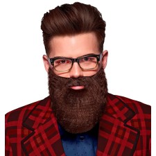 Fausse barbe marron