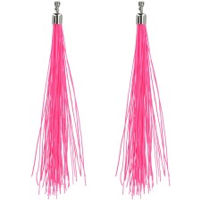 Boucles d'oreilles fluo rose pour déguisement