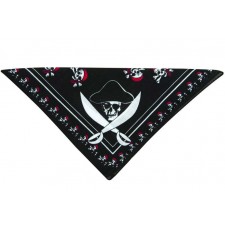 Accessoire bandana de pirate décoré avec des têtes de mort