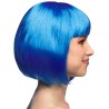 Perruque de déguisement femme courte bleue