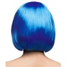 Perruque carré plongeant bleue femme