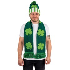 Bonnet Saint-Patrick avec écharpe
