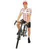 Déguisement cycliste vintage maillot à pois
