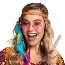 Lunettes Hippie femme roses