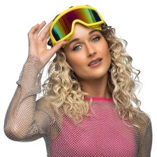 Masque de ski jaune fluo femme