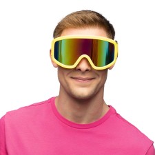Lunettes de ski jaune fluo homme
