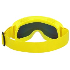 Lunettes de déguisement masque de ski jaune fluo