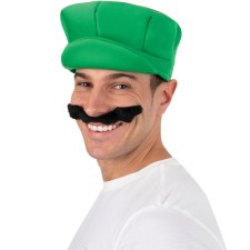 Casquette déguisement plombier vert jeu vidéo