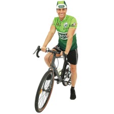 Déguisement cycliste vintage maillot vert