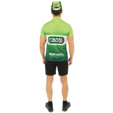 Dos costume cycliste maillot vert de sportif