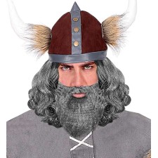 Fausse barbe grise viking