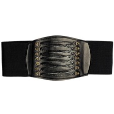 Corset pirate noir stretch