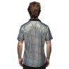 Déguisement chemisette argent disco homme