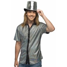 Déguisement disco homme argent