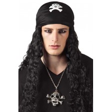 Collier avec une tête de mort géante pour accompagner un déguisement de pirate