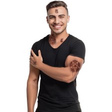 Tatouage éphémère Halloween étoile satanique