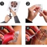 Application faux tatouage Halloween croix satanique