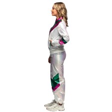 Tenue survêtement année 80 femme holographique