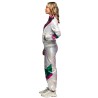 Tenue survêtement année 80 femme holographique