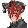Masque de diable rouge et noir