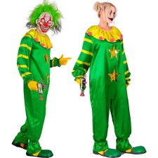 Costume de clown tueur vert Halloween