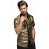 Chemise disco homme or