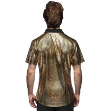 Déguisement chemisette or disco homme