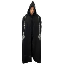 Cape pour déguisement squelette Halloween adulte