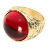 Bague de déguisement rouge et dorée