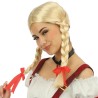 Perruque de déguisement bavaroise avec tresses