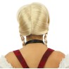 Perruque avec tresses blondes pour femme
