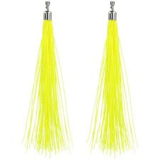 Boucles d'oreilles fluo jaune pour déguisement