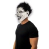 Masque Halloween de clown tueur intégral noir et blanc